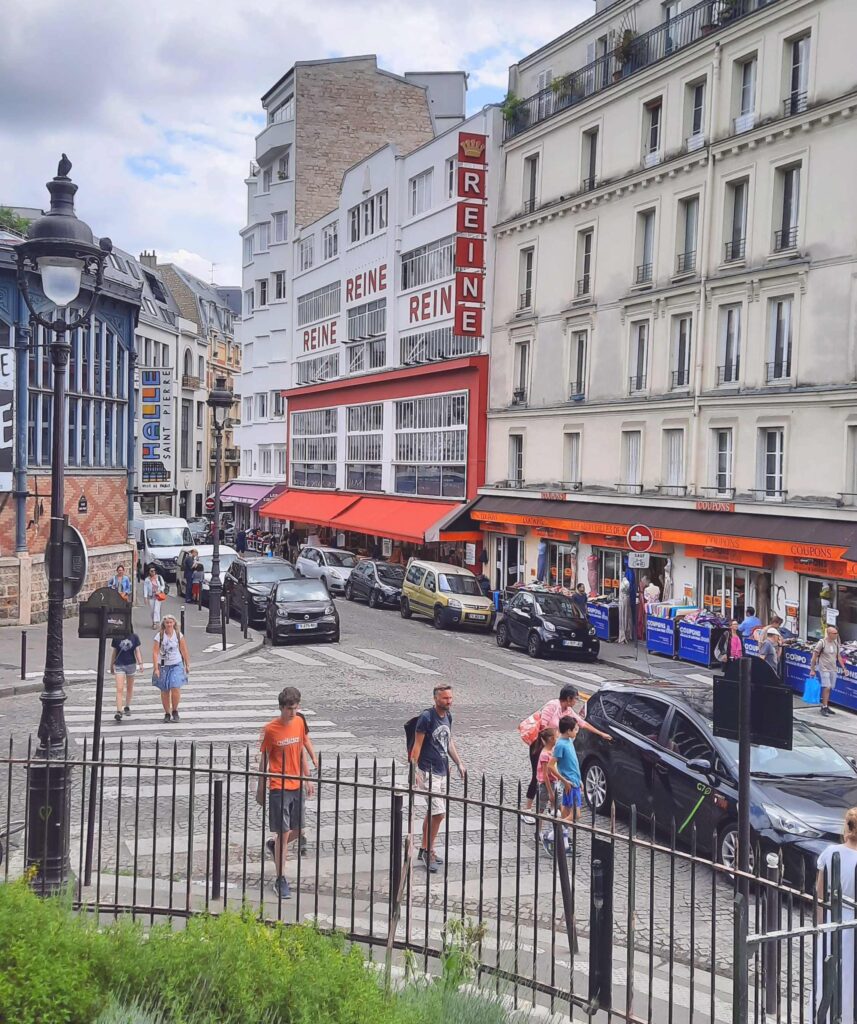 View on the Paris garment district from the stairs to Sacre Coeur.