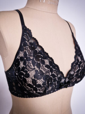 Black lace bralette